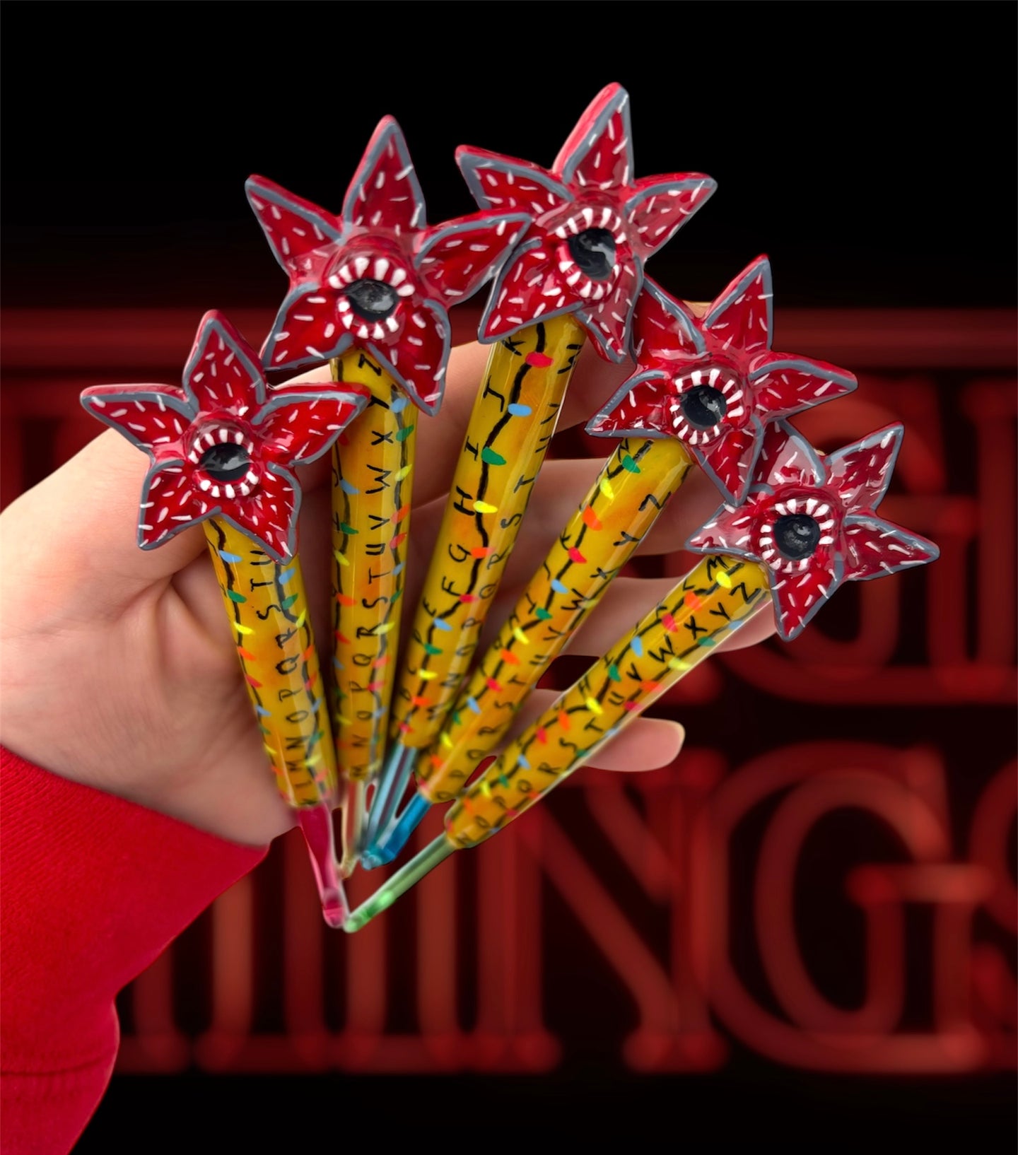 Demogorgon Crochet Hook Long or Short Grips Choose One