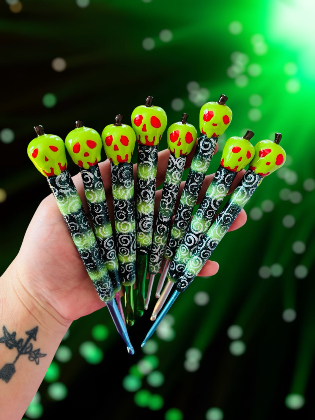 Poison Apple Crochet Hook Long or Short Grips Choose One